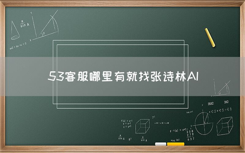 53客服哪里有就找张诗林AI