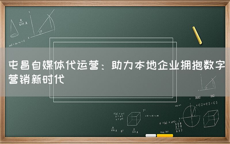 屯昌自媒体代运营：助力本地企业拥抱数字营销新时代