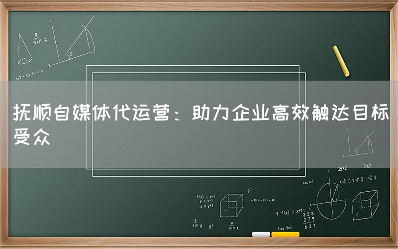 抚顺自媒体代运营：助力企业高效触达目标受众
