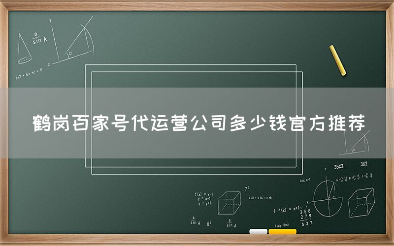 鹤岗百家号代运营公司多少钱官方推荐